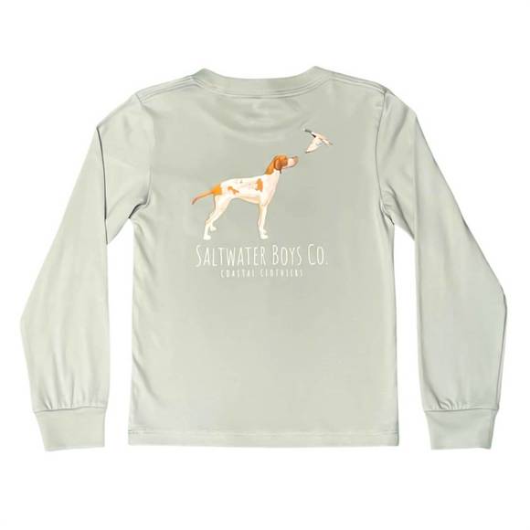 NEW SALTWATER BOYS CO. hunting dog tee in green - Picture 2 of 2